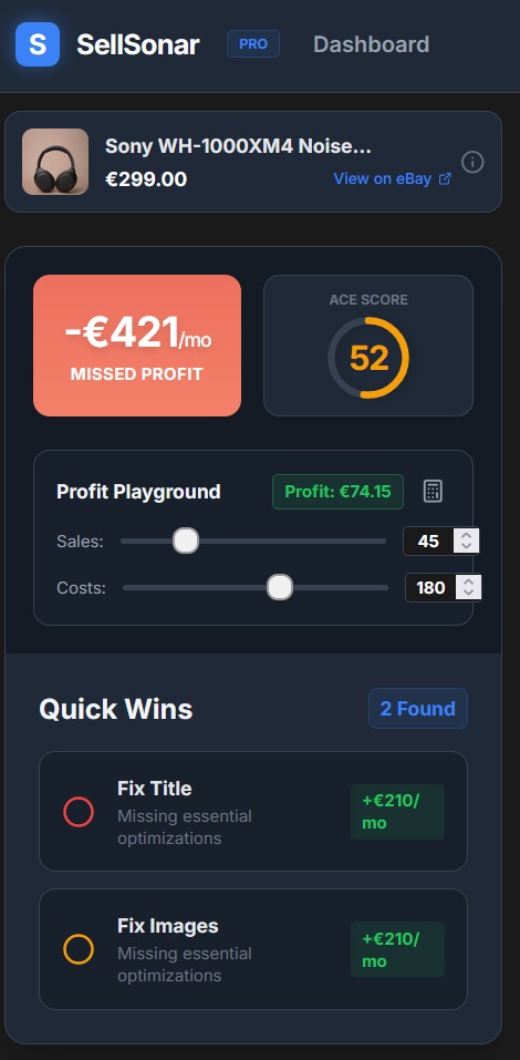 SellSonar App Interface